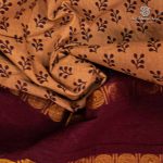 9 Yards Sungudi Cotton Saree - Light Brown SASTC0035780 - Image 2