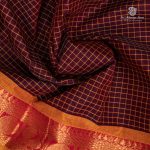 10 Yards Pure Cotton Sarees - Dark Brown SASTC0035782 - Image 2