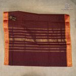 10 Yards Pure Cotton Sarees - Dark Brown SASTC0035782