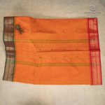 10 Yards Pure Cotton Sarees - Bright Orange SASTC0035789