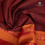 10 Yards Pure Cotton Sarees - Maroon SASTC0035791 - Image 2