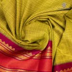 10 Yards Kalyani Cotton Sarees - Bright Olive SASTKC35802 - Image 2