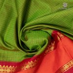 10 Yards Kalyani Cotton Sarees - Parrot Green SASTKC35809 - Image 2