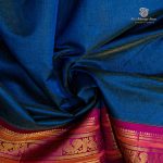 10 Yards Silk Cotton Sarees Vaira oosi - Dark Blue SASTS0035876 - Image 2