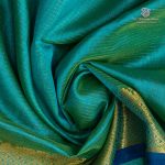 10 Yards Silk Cotton Sarees Vaira oosi - Aqua Green SASTS0035877 - Image 2