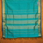 10 Yards Silk Cotton Sarees Vaira oosi - Aqua Green SASTS0035877 - Image 3