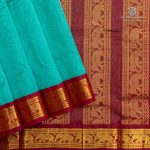 10 Yards Silk Cotton Sarees - Dark Seafoam Blue SASTS0035882