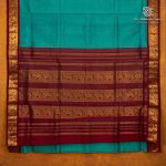 10 Yards Silk Cotton Sarees - Dark Seafoam Blue SASTS0035882 - Image 3
