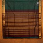 10 Yards Silk Cotton Sarees - Dark Green SASTS0035886 - Image 3