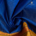 10 Yards Silk Cotton Sarees Vaira oosi - Indigo Blue SASTS0035892 - Image 2