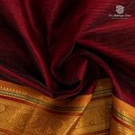 10 Yards Silk Cotton Sarees Vaira oosi - Maroon SASTS0035893 - Image 2