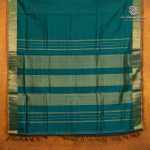 10 Yards Silk Cotton Sarees Vaira oosi - Teal SASTS0035901 - Image 3