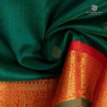 10 Yards Silk Cotton Sarees - Dark Seafoam Green SASTS0035903 - Image 2