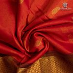 10 Yards Silk Cotton Sarees - Red Orange SASTS0035906 - Image 2