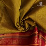 10 Yards Silk Cotton Sarees Vaira oosi- Sambangi Green SASTS0035907 - Image 2