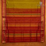 10 Yards Silk Cotton Sarees Vaira oosi- Sambangi Green SASTS0035907 - Image 3