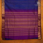10 Yards Silk Cotton Sarees - Dark Navy Blue SASTS0035910 - Image 3