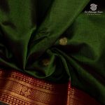 10 Yards Silk Cotton Sarees - Dark Olive Green SASTS0035911 - Image 2