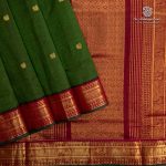 10 Yards Silk Cotton Sarees - Dark Olive Green SASTS0035911