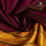 10 Yards Silk Cotton Sarees Vaira Oosi - Dark Wine SASTS0035916 - Image 2