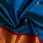10 Yards Silk Cotton Sarees - Peacock Blue SASTS0035918 - Image 2