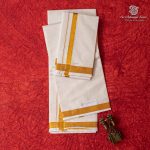8 Muzham Dhoti UnBleached - SASDS0035932