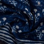 Pure Maheshwari Silk Sarees - Indigo Blue SASMS35959 - Image 2