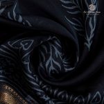 Pure Maheshwari Silk Sarees - Black SASMS35964 - Image 2