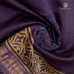 Pure Maheshwari Silk Sarees - Dark Lilac SASMS35965 - Image 2