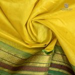 Silk Cotton Sarees Simple – Lemon Yellow SAS35968 - Image 2