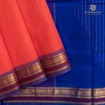 Silk Cotton Sarees Simple – Coral Red SAS35973