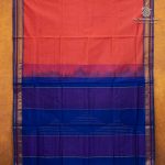 Silk Cotton Sarees Simple – Coral Red SAS35973 - Image 4