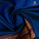 Silk Cotton Sarees Simple – Dual Shade Blue SAS35975 - Image 2
