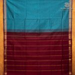 Silk Cotton Sarees Simple – Seafoam Blue SAS35983 - Image 4