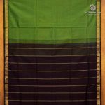 Silk Cotton Sarees Simple – Kelly Green SAS35984 - Image 4