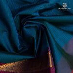 Silk Cotton Sarees Simple – Dual Shade Blue SAS35985 - Image 2