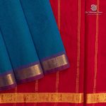 Silk Cotton Sarees Simple – Dual Shade Blue SAS35985