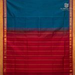 Silk Cotton Sarees Simple – Dual Shade Blue SAS35985 - Image 4