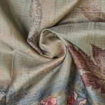 Semi Tussar Fancy Sarees -  Bluish Grey SASMS35989 - Image 2