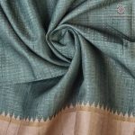 Semi Tussar Fancy Sarees -  Dusky Green SASMS36006 - Image 2