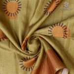 Semi Tussar Fancy Sarees -  Light Lime Green SASMS36009 - Image 2