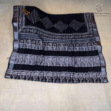 Printed Cotton Sarees - Black SASC0036182