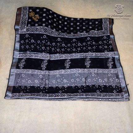 Printed Cotton Sarees - Black SASC0036183