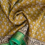 Pure Maheshwari Silk Sarees - Sambangi Green SASMS36184 - Image 2