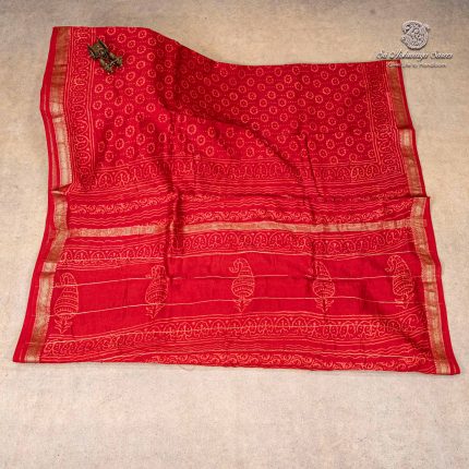 Pure Maheshwari Silk Sarees - Red SASMS36189