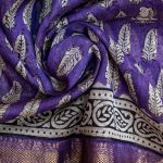 Pure Maheshwari Silk Sarees - Lavender SASMS36193 - Image 2