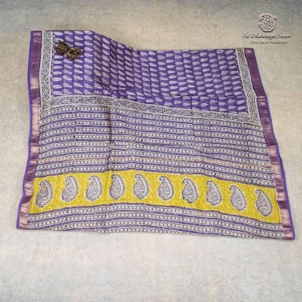 Pure Maheshwari Silk Sarees - Lavender SASMS36193