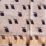 Pure Maheshwari Silk Sarees - Ivory SASMS36195 - Image 3
