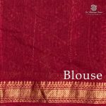 Pure Maheshwari Silk Sarees - Dark Burgundy SASMS36197 - Image 3