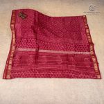 Pure Maheshwari Silk Sarees - Dark Burgundy SASMS36197